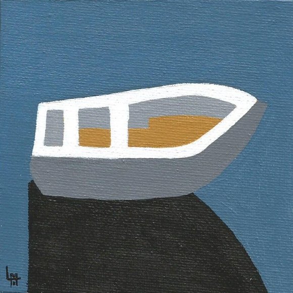 Acrylic Painting - Abstract Little Boat - Picture 1 of 5